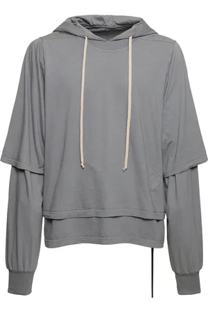Rick Owens Hustler Hooded Cotton Jersey T-shirt