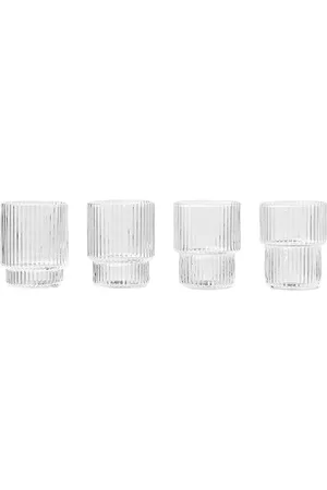 Ferm Living Set Of 4 Small Ripple Glasses