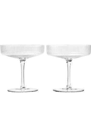 Ferm Living Set Of 2 Ripple Champagne Glasses