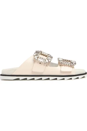 Roger Vivier 20mm Slidy Viv Leather Sandals