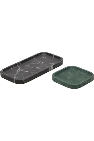SALVATORI Set Of 2 Pietra L Marble Trays