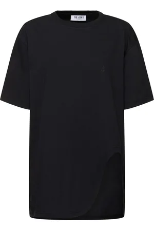 The Attico Oversized Jersey T-shirt W/shaped Slit