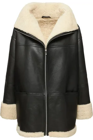 Totême Signature Shearling Zip Coat
