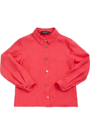 VERSACE Logo Jacquard Satin Shirt