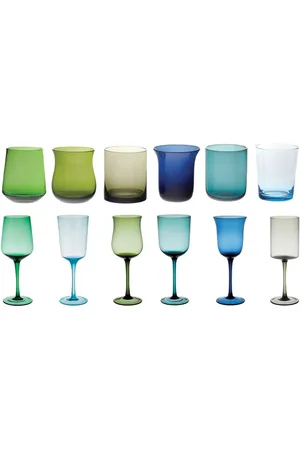 BITOSSI Set Of 12 Tumblers & Wine Glasses