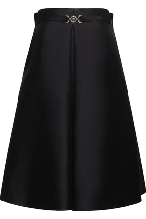 VERSACE Wool & Silk Twill Strapless Mini Dress