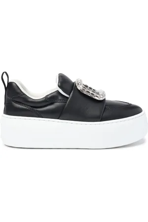 Roger Vivier 50mm Puffy Choc Leather Sneakers