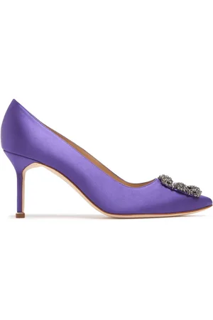 Manolo Blahnik 70mm Hangisi Satin Pumps