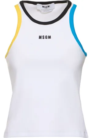 Msgm Logo Jersey Tank Top