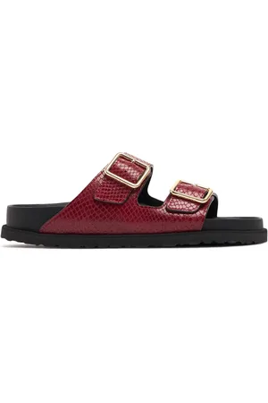 Birkenstock Arizona Python Print Leather Sandals