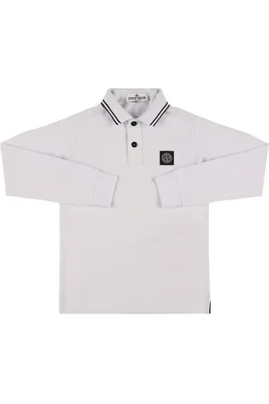 Stone Island Organic Cotton Piqué Long Sleeve Polo