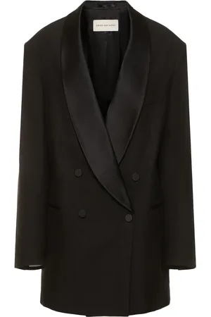 DRIES VAN NOTEN Oversize Linen Blend Blazer