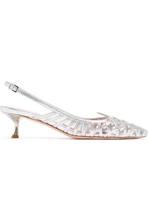 Roger Vivier 45mm I Love Vivier Metallic Slingbacks