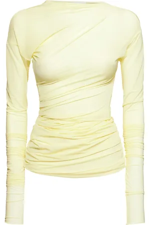 DRIES VAN NOTEN Hoan Ruched Mesh Top