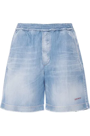 Dsquared2 Boxer Fit Stretch Cotton Denim Shorts