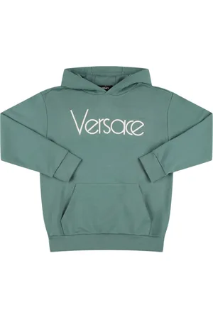 VERSACE Printed Cotton Sweatshirt Hoodie