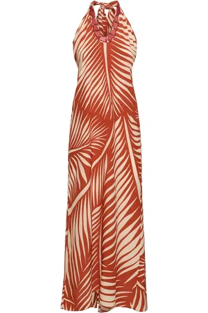 JOHANNA ORTIZ Printed Silk Crepe Long Dress