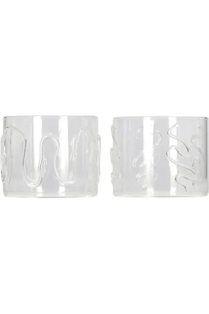 Ferm Living Set Of 2 Low Doodle Glasses