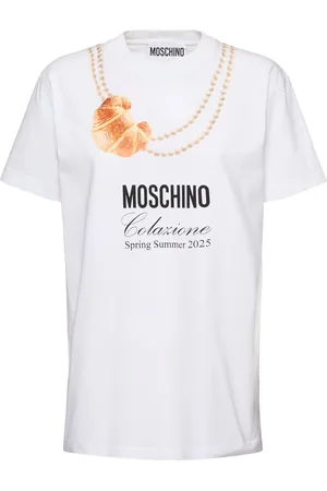 Moschino Logo Printed Cotton Jersey T-shirt