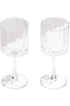 Fazeek Set Of 2 Wave Wine Glasses