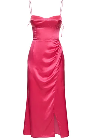 Reformation Marguerite Silk Satin Midi Dress