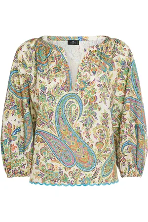 Etro Printed Cotton 3/4 Sleeve Shirt
