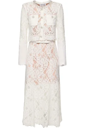 Self-Portrait Embellished Lace Midi Dress