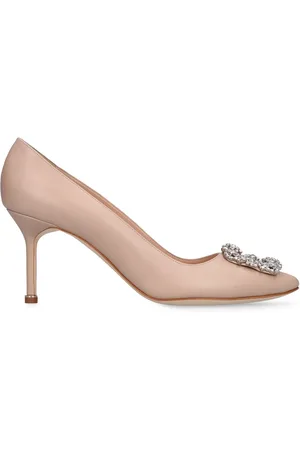 Manolo Blahnik 70mm Hangisi Leather Pumps