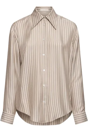 The Row Parave Striped Silk Shirt