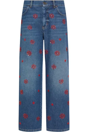Max Mara Manetta Embroidered Straight Jeans