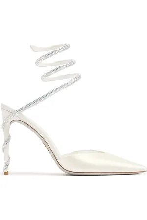 RENE CAOVILLA 105mm Embellished Satin Pumps