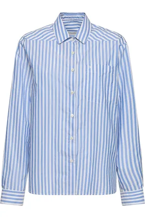 Serafini Striped Cotton Blend Poplin Shirt
