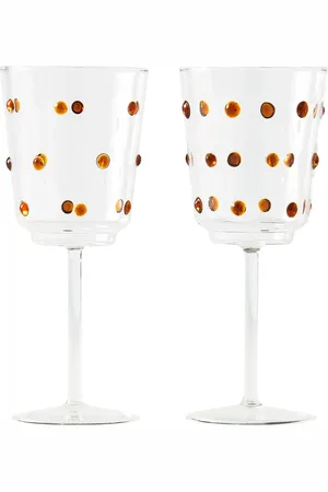 POLSPOTTEN Set Of 2 Nob Wine Glasses