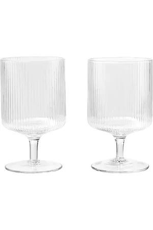 Ferm Living Set Of 2 Ripple Wine Glasses