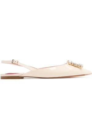 Roger Vivier 5mm Virgule Patent Leather Slingbacks