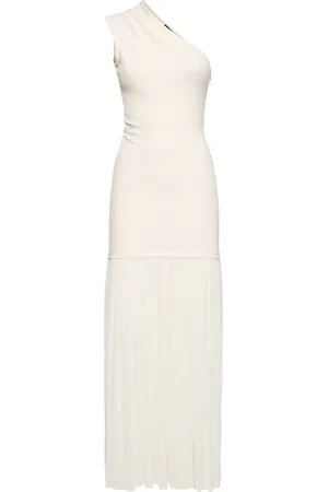 Proenza Schouler Cora Pleated Crepe Chiffon Long Dress