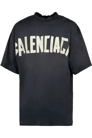 Balenciaga Tape Type Vintage Effect Cotton T-shirt