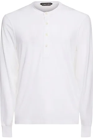 Tom Ford Henley Lyocell Long Sleeve T-shirt