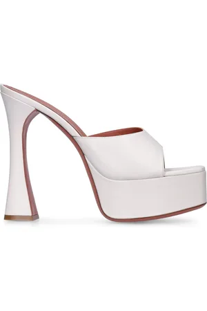 Amina Muaddi 140mm Dalida Leather Sandals