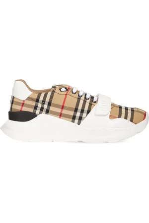 Burberry Check New Regis Cotton Canvas Sneakers
