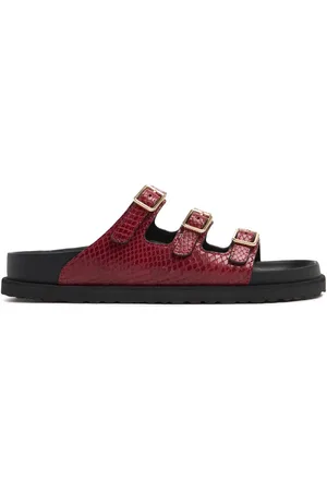 Birkenstock Florida Python Print Leather Sandals