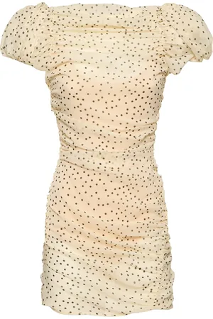 MAGDA BUTRYM Polka Dots Draped Silk Mini Dress