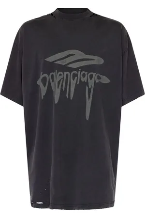 Balenciaga 3d Liquified Effect Cotton T-shirt