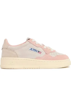 Autry Kidstripes Low Leather Lace-up Sneakers