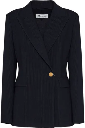 Max Mara Pagano Single Breasted Wool Blend Blazer