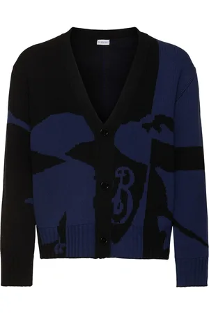Burberry Split Ekd Wool Cardigan