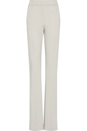 Sportmax Piroghe Viscose Interlock Straight Pants