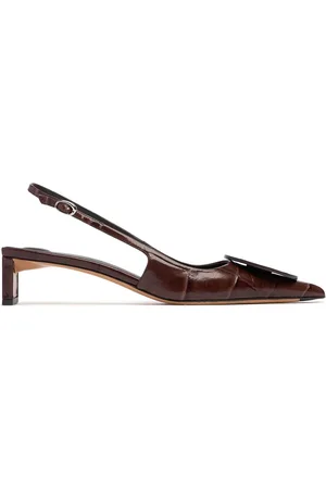 Jacquemus 40mm Les Duelo B Leather Slingbacks