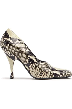 Khaite 100mm Eva Python Embossed Leather Pumps