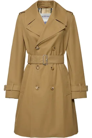 Burberry Gabardine Midi Trench Coat